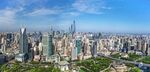繁华都市天际线俯瞰景观