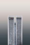 现代双子高楼建筑景观
