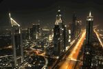 迪拜夜景繁华都市风貌