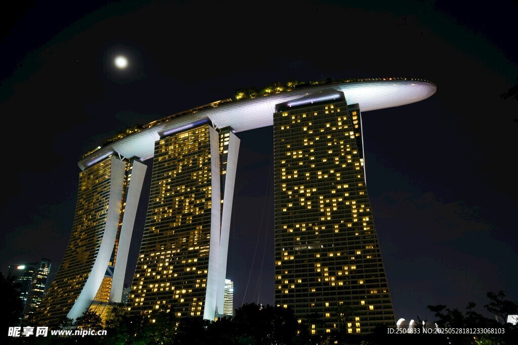 新加坡滨海湾金沙夜景