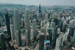 俯瞰繁华都市高楼景观