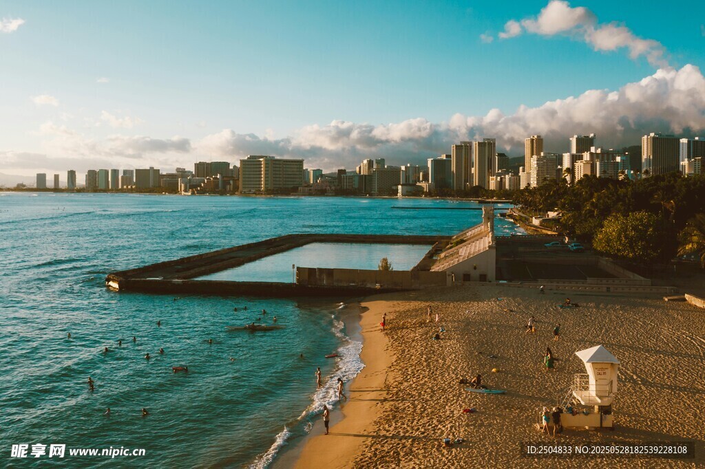 海滨城市美丽的海岸风光