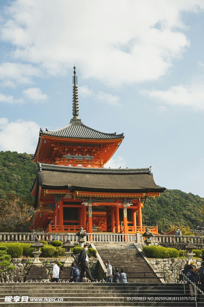 京都古朴寺庙建筑景观