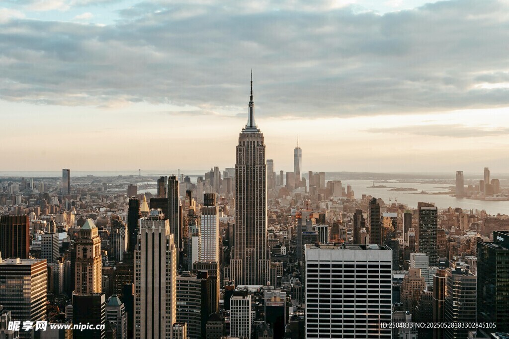 纽约城市天际线壮丽景观