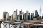 纽约城市天际线桥梁景观