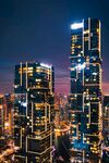 繁华都市夜景高楼璀璨