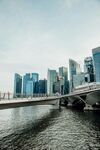新加坡城市河畔建筑景观