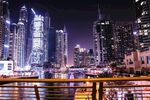 迪拜璀璨夜景城市风光