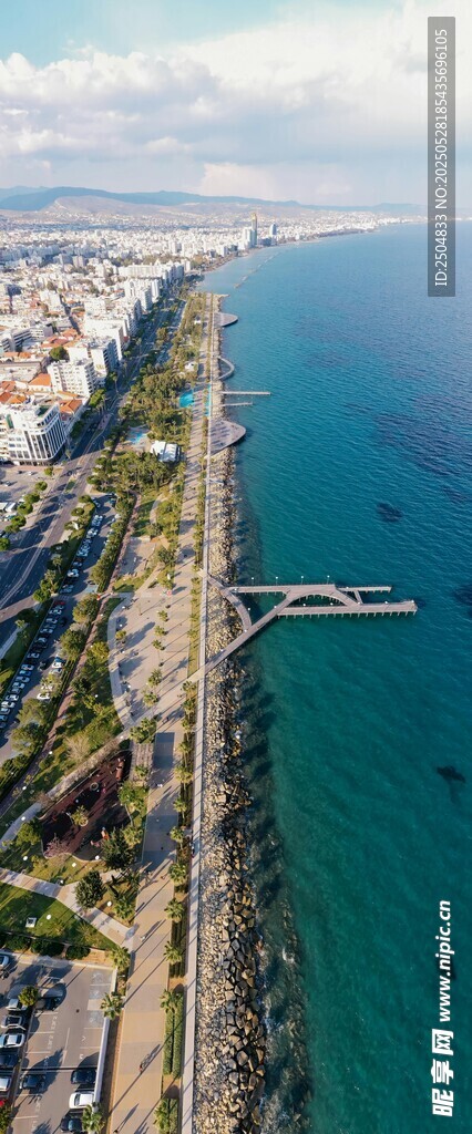 海滨城市美丽海岸线风光