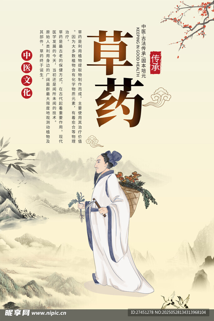 古代草药医师形象展示