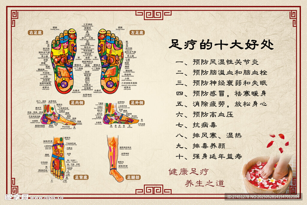 足部十八特效穴位图