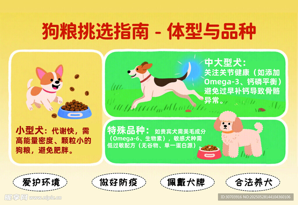 狗粮挑选指南体型与品种