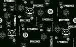 黑色背景科幻元素图案