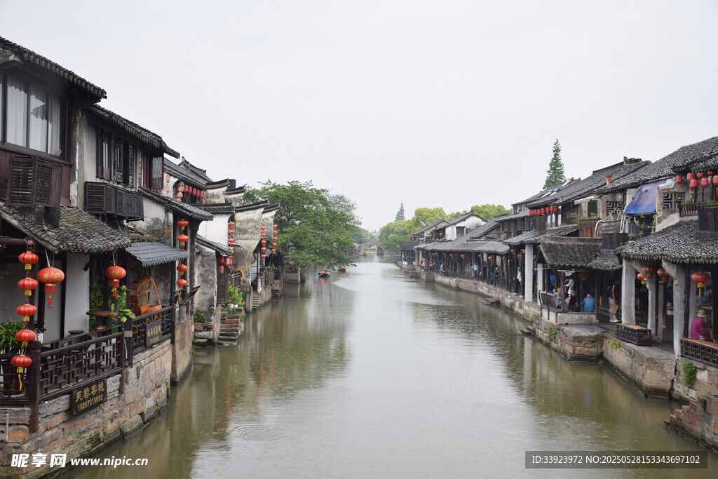 江南水乡古镇河道风景