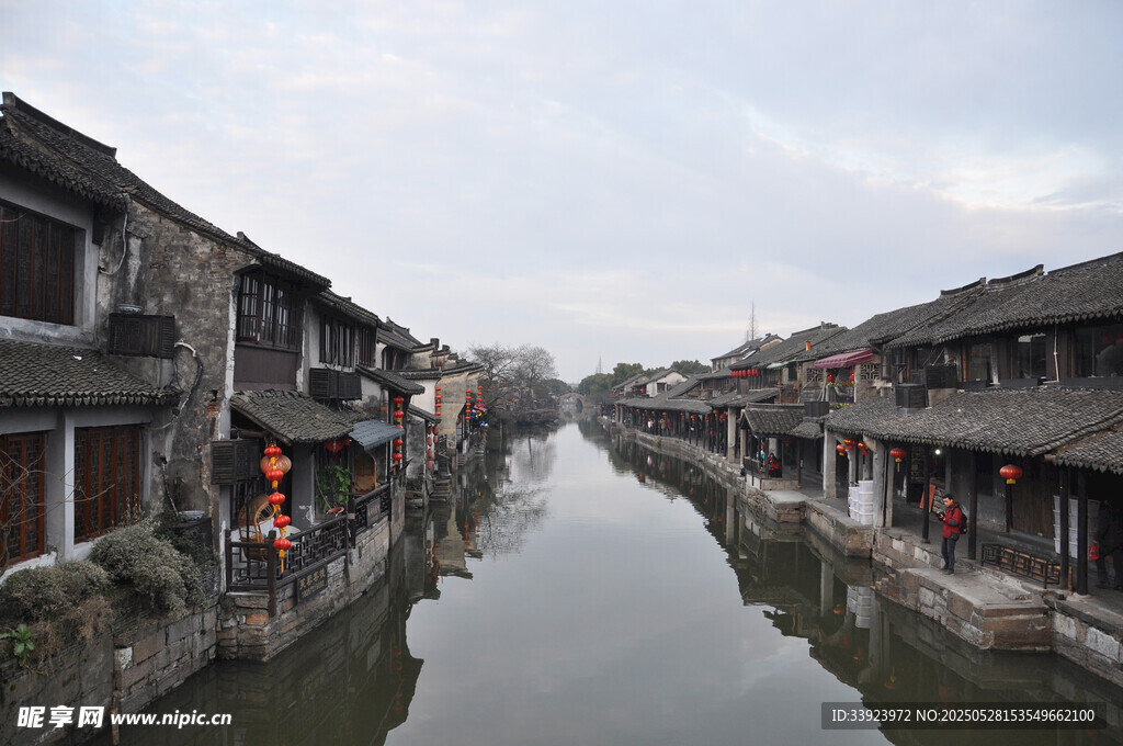 江南水乡古巷河道美景