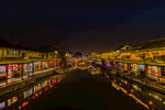 江南水乡夜景璀璨迷人