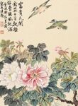 花鸟牡丹图