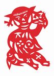 传统剪纸虎娃形象