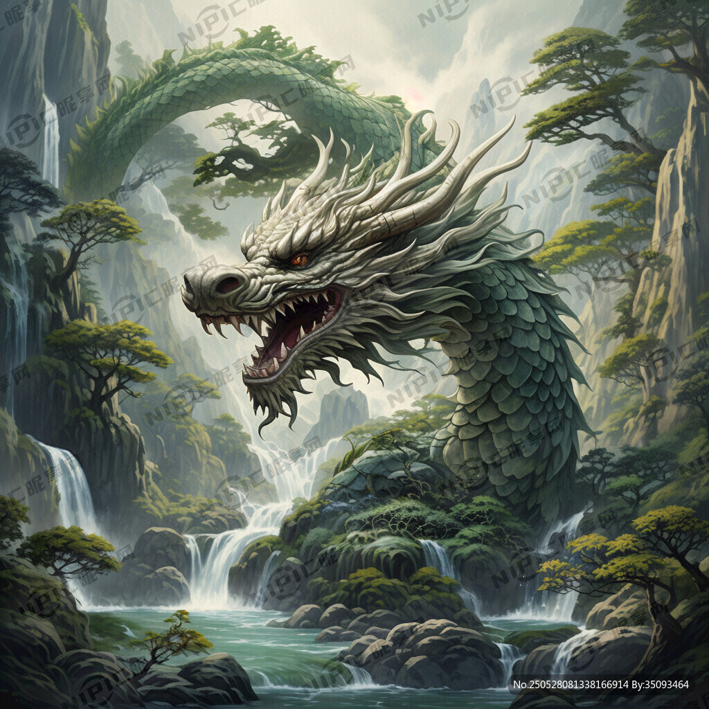 龙  山水树