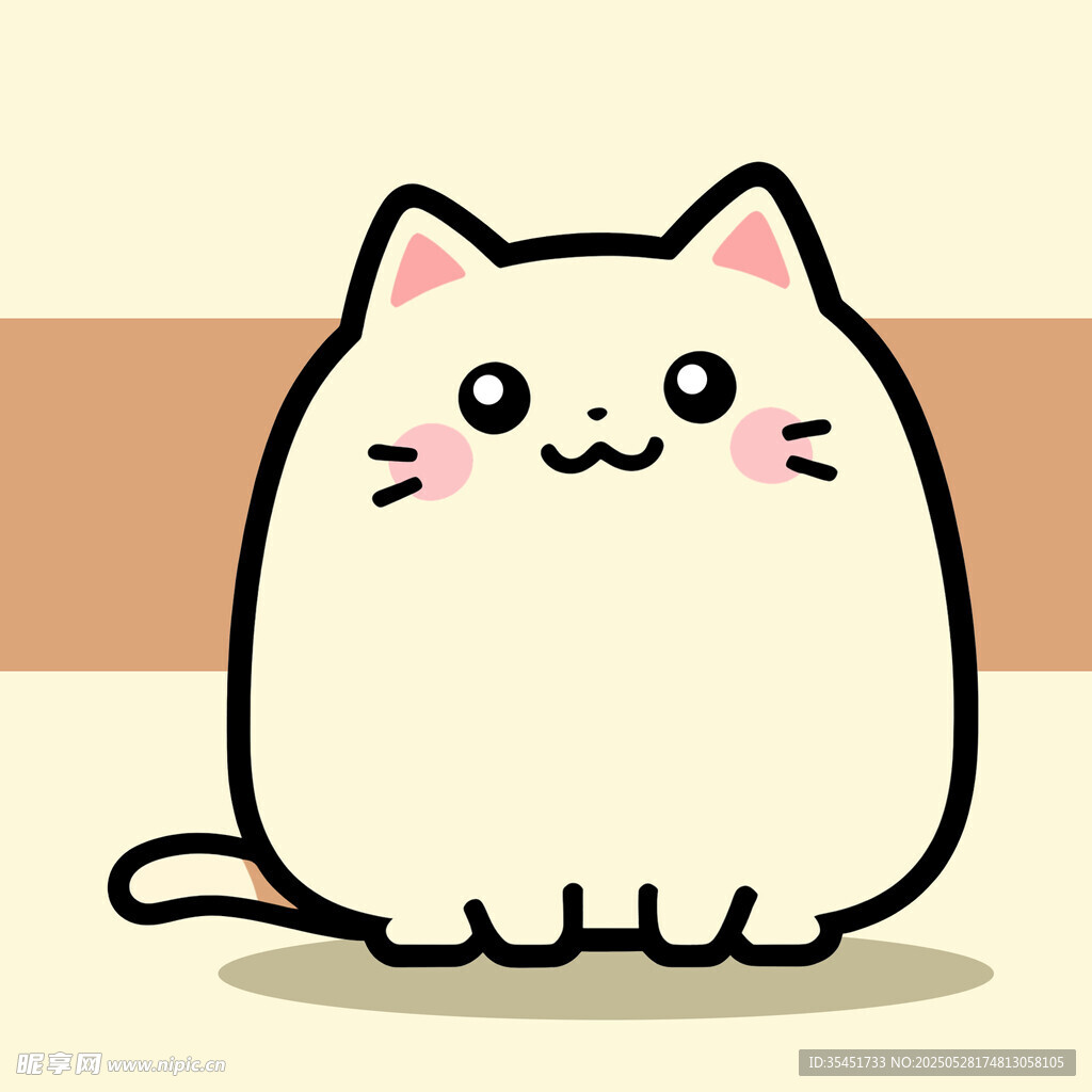 可爱胖猫咪卡通形象