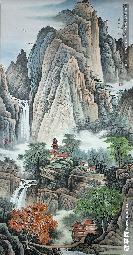 水墨山水间的诗意景致