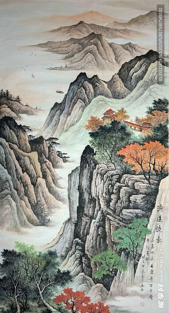 水墨山水风景画