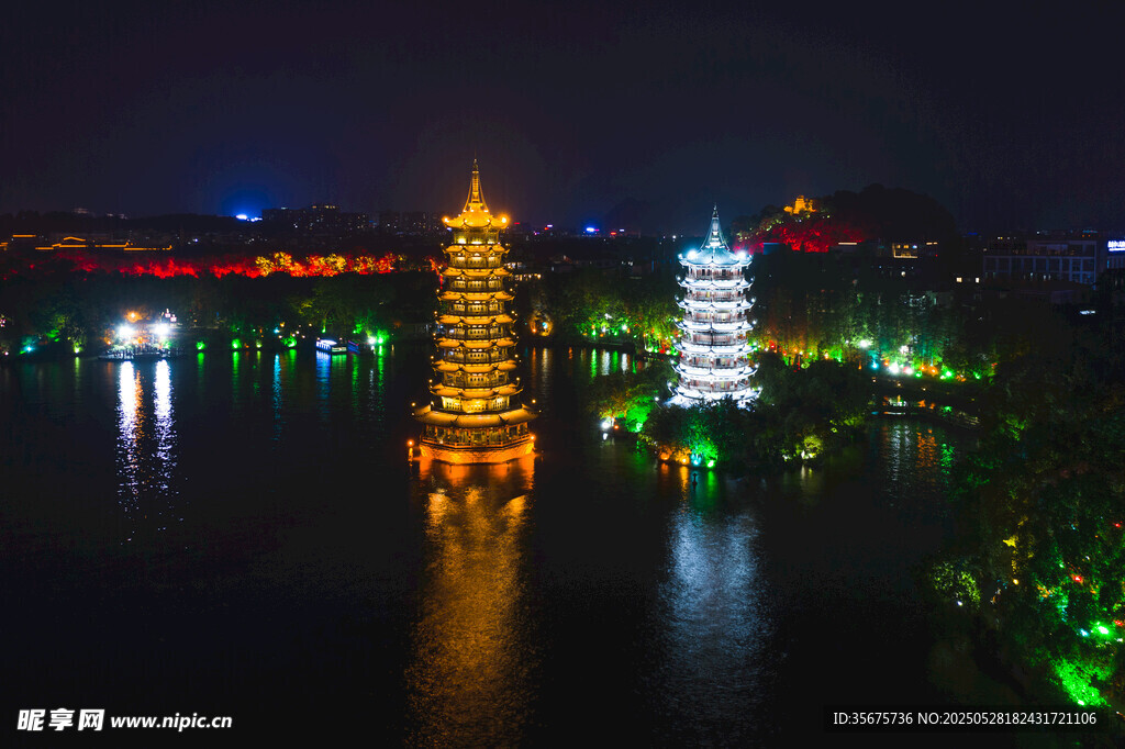 璀璨古塔夜景