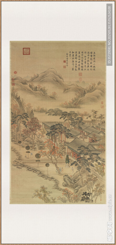 应钟协律图轴古代市井生活图景