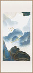 意境山水玄关画竖水墨山水意境图