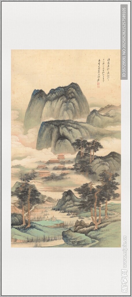 张大千 晴蔼仙阁