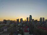 城市黄昏天际线景观