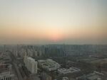 城市日出天际线俯瞰美景