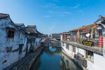 江南水乡古街河道美景