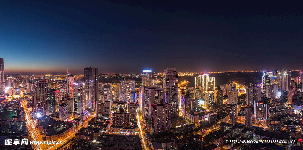 璀璨都市夜景俯瞰图