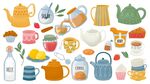 多彩厨房用品插画集合