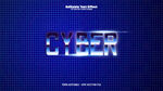 蓝色科技风CYBER文字效果
