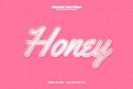 粉色背景上的Honey字样
