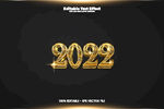 2022金色立体数字设计