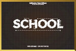 黑色背景上的白色SCHOOL