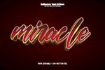 红色立体字miracle