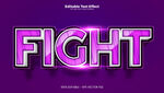 紫色炫酷FIGHT艺术字
