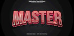 立体红色英文MASTER