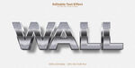 立体金属质感WALL字样