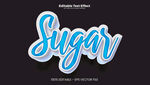 蓝色立体Sugar字体设计