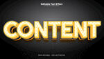 金色立体文字CONTENT