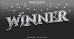 金属质感WINNER文字效果
