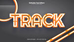 动感橙色TRACK艺术字设计