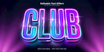 霓虹闪烁的CLUB字样