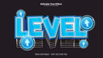 蓝色立体风格LEVEL字样