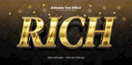 金色奢华RICH艺术字